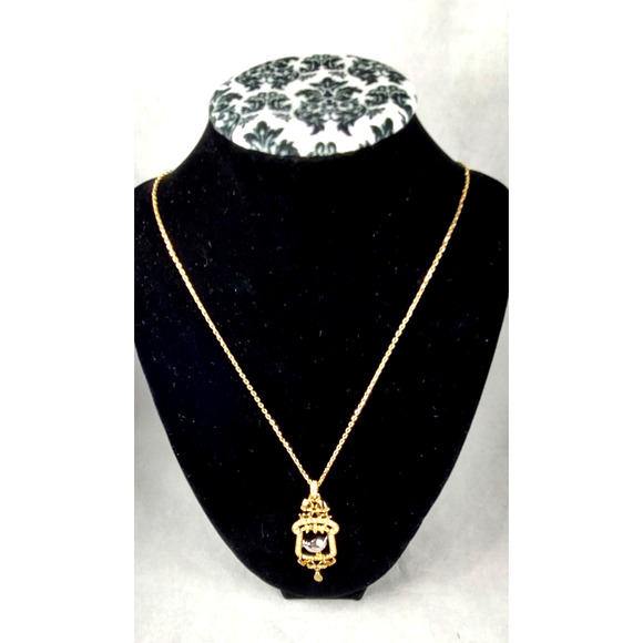 Signed Tatiana Faberge Imperial Collection Rhinestone Bird 18" Pendant Necklace - Picture 2 of 8